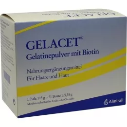 GELACET Gelatinepulver med biotin i en pose, 21 stk