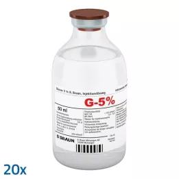 GLUCOSE 5% B.Braun opløsning til injektion, 20X50 ml