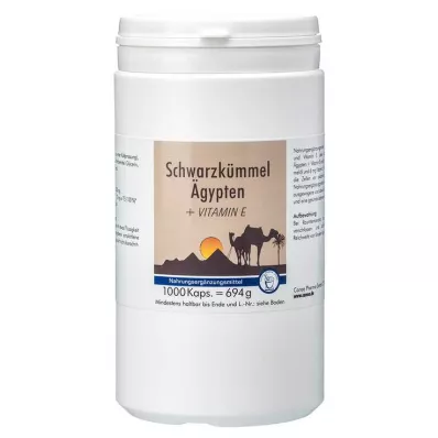 SCHWARZKÜMMEL ÄGYPTEN+E Kapsler, 1000 Kapsler