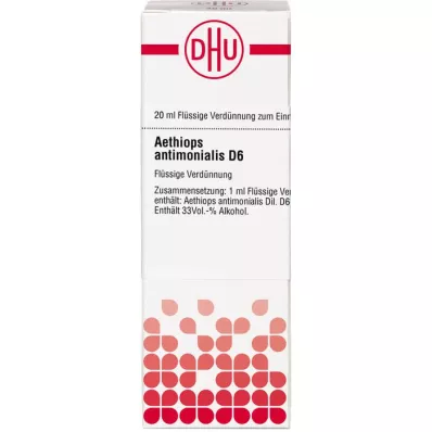 AETHIOPS ANTIMONIALIS D 6 fortynding, 20 ml