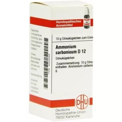 AMMONIUM CARBONICUM D 12 kugler, 10 g