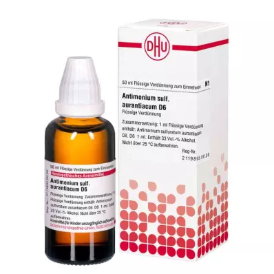 ANTIMONIUM SULFURATUM aurantiacum D 6 fortynding, 50 ml