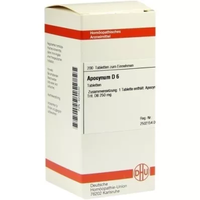 APOCYNUM D 6 tabletter, 200 kapsler