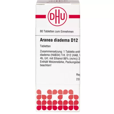 ARANEA DIADEMA D 12 tabletter, 80 kapsler