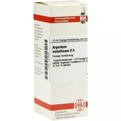 ARGENTUM METALLICUM D 6 fortynding, 20 ml