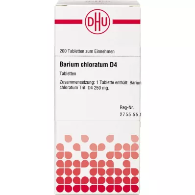 BARIUM CHLORATUM D 4 tabletter, 200 kapsler