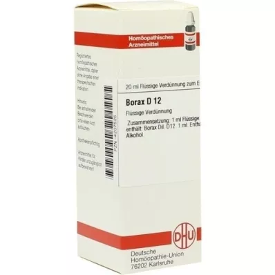 BORAX D 12 fortynding, 20 ml