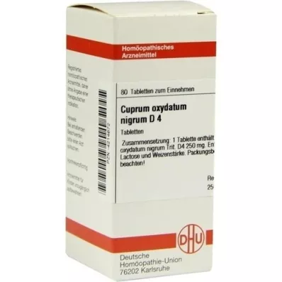 CUPRUM OXYDATUM nigrum D 4 tabletter, 80 stk