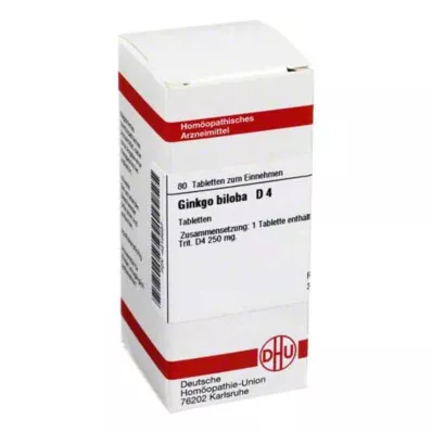 GINKGO BILOBA D 4 tabletter, 80 kapsler GINKGO BILOBA D 4 tabletter, 80 kapsler