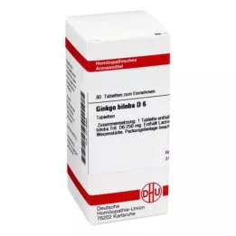 GINKGO BILOBA D 6 tabletter, 80 kapsler