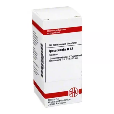 IPECACUANHA D 12 tabletter, 80 kapsler