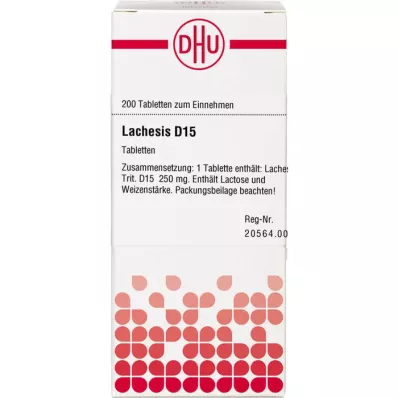 LACHESIS D 15 tabletter, 200 kapsler