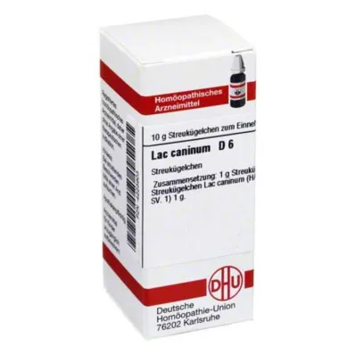 LAC CANINUM D 6 kugler, 10 g