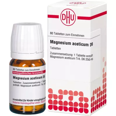 MAGNESIUM ACETICUM D 6 tabletter, 80 kapsler