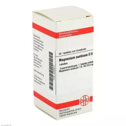 MAGNESIUM ACETICUM D 6 tabletter, 80 kapsler