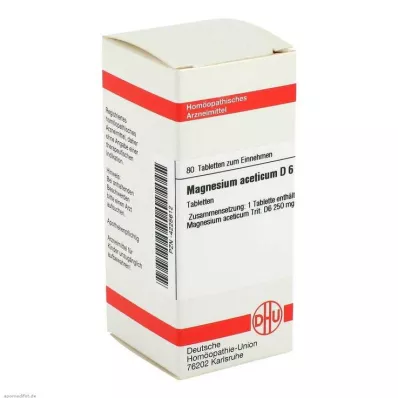 MAGNESIUM ACETICUM D 6 tabletter, 80 kapsler