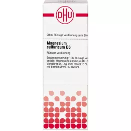 MAGNESIUM SULFURICUM D 6 fortynding, 20 ml