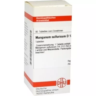 MANGANUM SULFURICUM D 12 tabletter, 80 kapsler