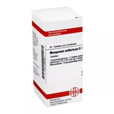MANGANUM SULFURICUM D 12 tabletter, 80 kapsler