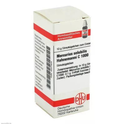 MERCURIUS SOLUBILIS Hahnemanni C 1000 kugler, 10 g