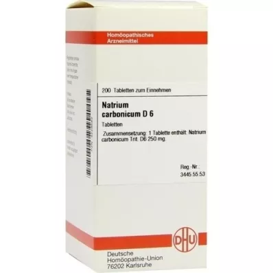 NATRIUM CARBONICUM D 6 tabletter, 200 kapsler