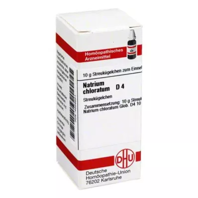 NATRIUM CHLORATUM D 4 kugler, 10 g