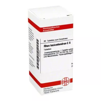 RHUS TOXICODENDRON C 6 tabletter, 80 kapsler