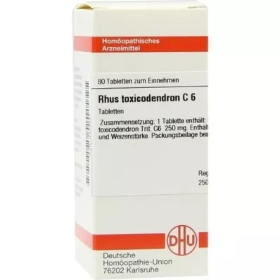 RHUS TOXICODENDRON C 6 tabletter, 80 kapsler