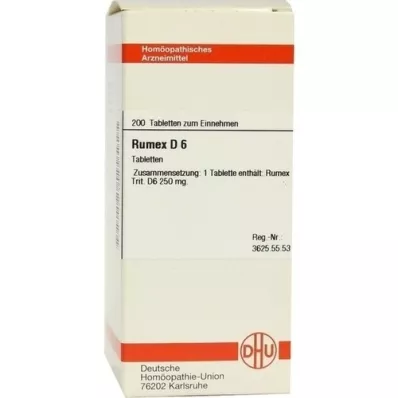 RUMEX D 6 tabletter, 200 kapsler