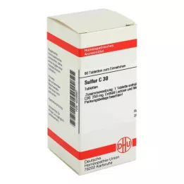 SULFUR C 30 Tabletter, 80 Kapsler