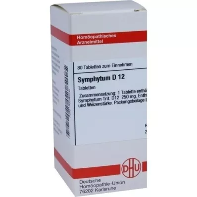 SYMPHYTUM D 12 tabletter, 80 kapsler