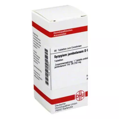SYZYGIUM JAMBOLANUM D 6 tabletter, 80 kapsler