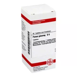 PANAX GINSENG D 6 tabletter, 80 kapsler