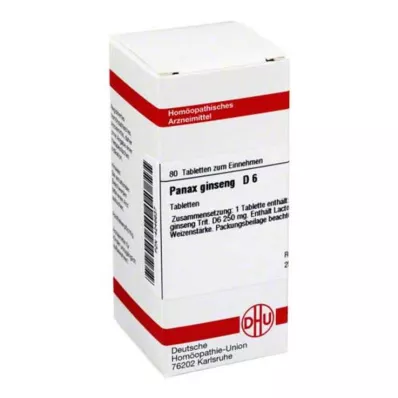 PANAX GINSENG D 6 tabletter, 80 kapsler