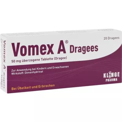 VOMEX A Dragees 50 mg overtrukne tabletter, 20 stk