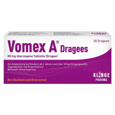 VOMEX A Dragees 50 mg overtrukne tabletter, 20 stk