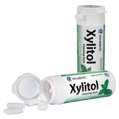 MIRADENT Xylitol tyggegummi Spearmint, 30 stk MIRADENT Xylitol tyggegummi Spearmint, 30 stk