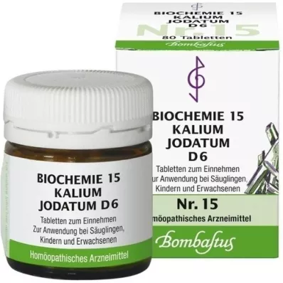 BIOCHEMIE 15 Kalium iodatum D 6 tabletter, 80 stk