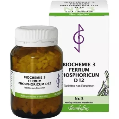 BIOCHEMIE 3 Ferrum phosphoricum D 12 tabletter, 500 stk