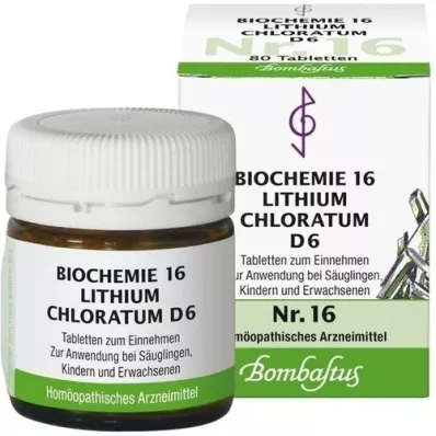 BIOCHEMIE 16 Lithium chloratum D 6 tabletter, 80 stk