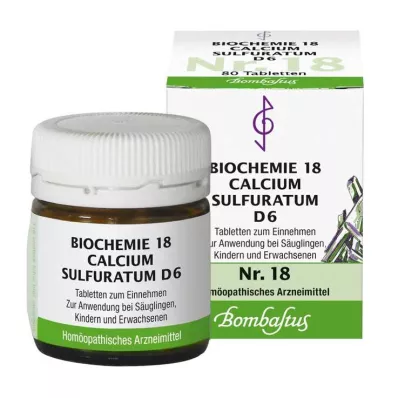Biokemi 18 Calcium sulfuratum D 6 tabletter, 80 stk
