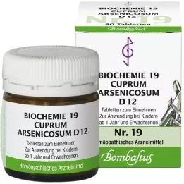 BIOCHEMIE 19 Cuprum arsenicosum D 12 tabletter, 80 kapsler