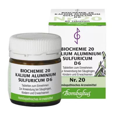 Biokemi 20 Kaliumaluminium sulfuricum D 6 tabletter, 80 stk