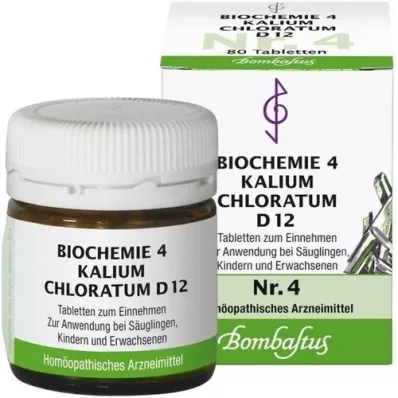 BIOCHEMIE 4 Kalium chloratum D 12 tabletter, 80 stk