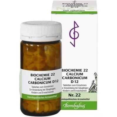 BIOCHEMIE 22 Calcium carbonicum D 12 Tabletter, 200 Kapsler