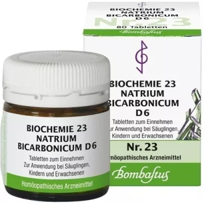 BIOCHEMIE 23 Natrium bicarbonicum D 6 tabletter, 80 stk
