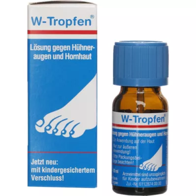 W-TROPFEN Opløsning mod ligtorne + hård hud, 10 ml