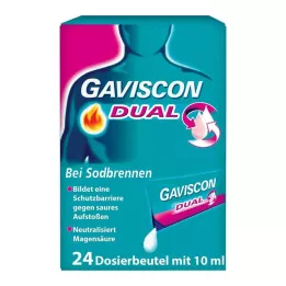 GAVISCON Dual 500mg/213mg/325mg Suspens.i pose, 24X10 ml