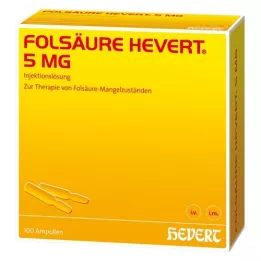 FOLSÄURE HEVERT 5 mg ampuller, 100 stk