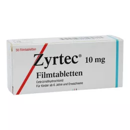 ZYRTEC Filmovertrukne tabletter, 50 stk
